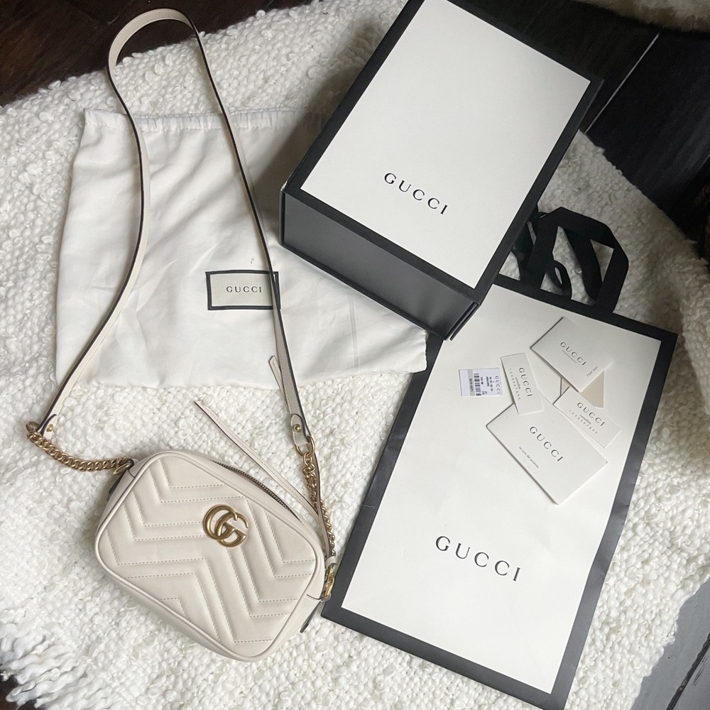 Gucci GG Marmont matelassé mini camera bag